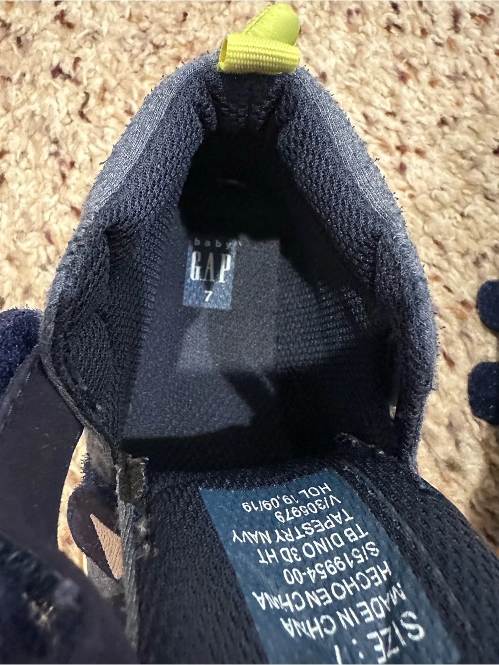 GAP Baby Navy Baby Shark Sneakers size 7